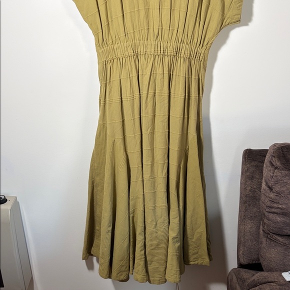 Free People Outta Here Midi Dress - Crushed Rosemary - M - NWT - 100% Cotton - Picture 12 of 14